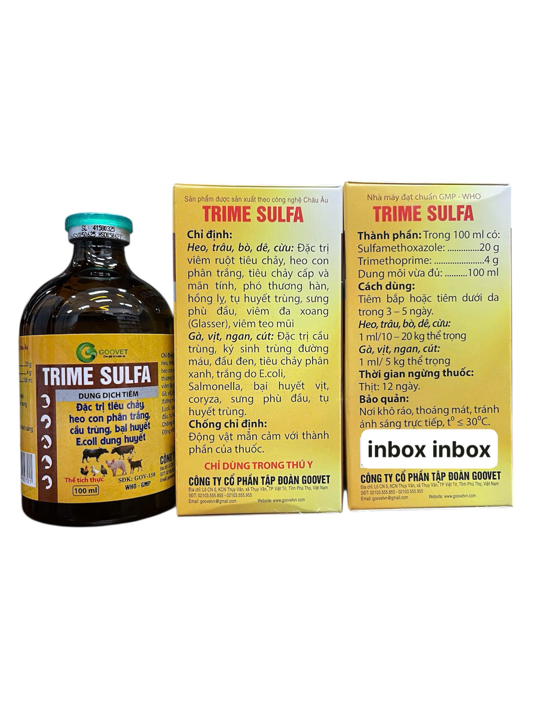 Trime Sulfa Medicine to Treat Diarrhea for Livestock and Poultry - Pigs, Cattle, Cows, Goats, Sheep, Chickens, Ducks, Geese, Quails