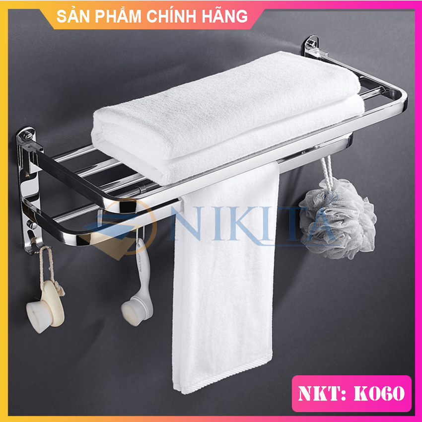 Kệ giá treo khăn phòng tắm 2 tầng inox sus 304 cao cấp