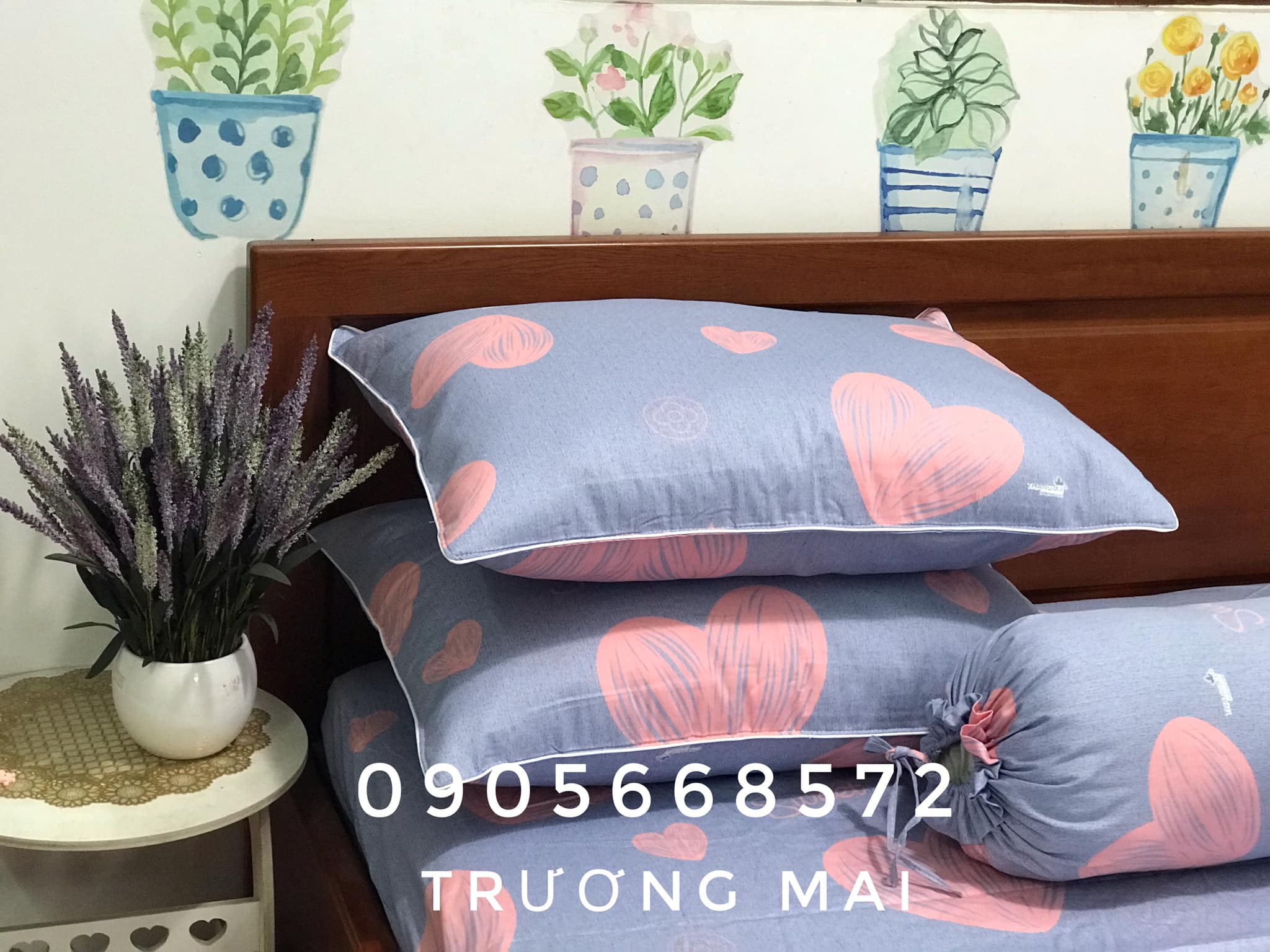 Bộ Ga Gối Thắng Lợi không chăn 4 món xinh yêu