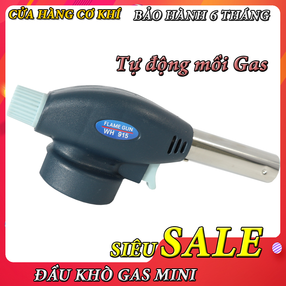 Đèn khò ga, đầu khò ga mini tự động mồi Gas thông minh - Khò ga đen cá mập.Cách làm mỏ hàn đồng, nóng cực nhanh bằng bình gas mini