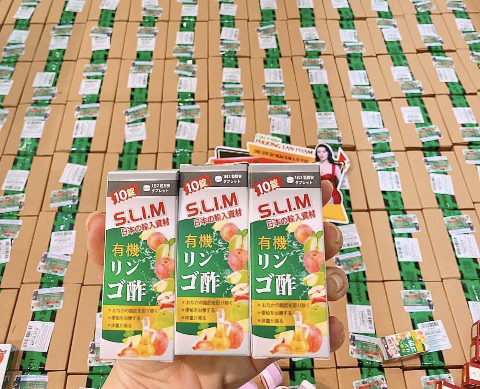 Xổ giấm táo đêm xổ mỡ vành ruột slim chính hãng