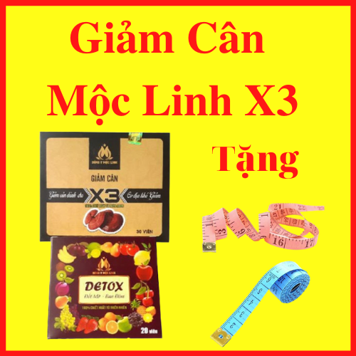 [HCM]Giảm Cân Đông Y Mộc Linh X3 - Kiểm soát cân nặng giảm mỡ tăng cơ Tặng Kèm Thước Dây Đo Vòng Bụng - AN002