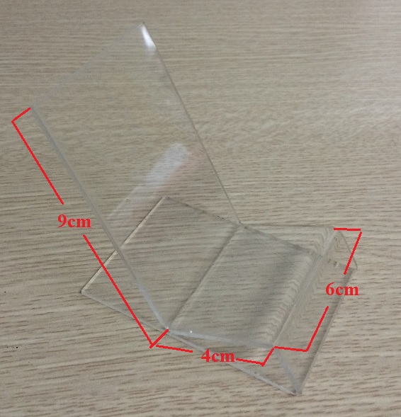 Combo 10 Kệ mica trong trưng bày điện thoại 6x9cm