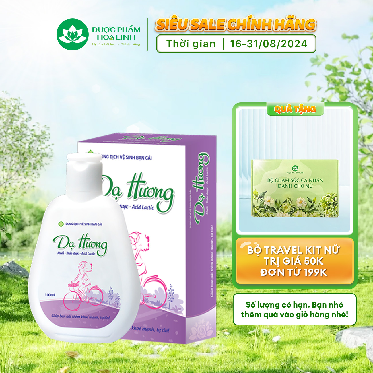 Dung dịch vệ sinh phụ nữ Dạ Hương bạn gái - Dạ Hương Teen 100ml