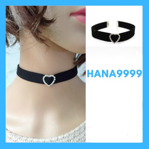 [HCM]Vòng cổ nữ choker chất liệu vải nhung đính mặt đá cao cấp trang sức đi chơi dự tiệc sang chảnh