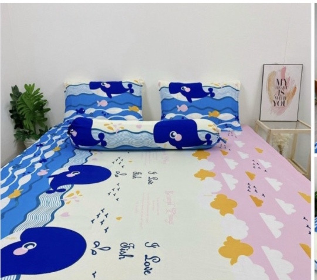 [HCM]Bộ Drap Thun Hàn Quốc mát lạnh { 4 món } khách nhớ chọn size chất liệu thun Hàn Quốc mát mềm mát co giãn và thấm hút mồ hôi tốt.