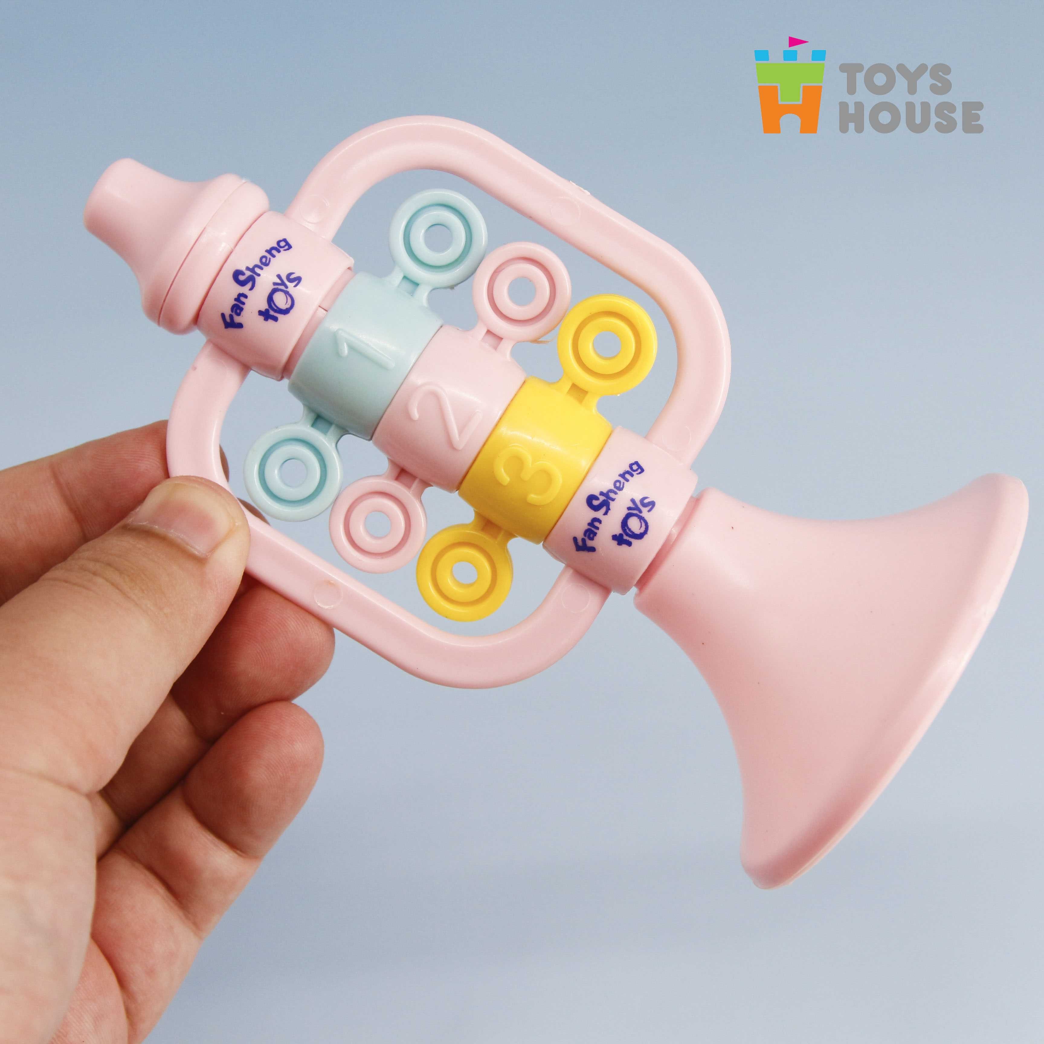 set đồ chơi xúc xắc, lục lạc, kèn, trống toyshouse dành cho bé từ sơ sinh 733 - giúp bé phát triển thị giác, thính giác 6