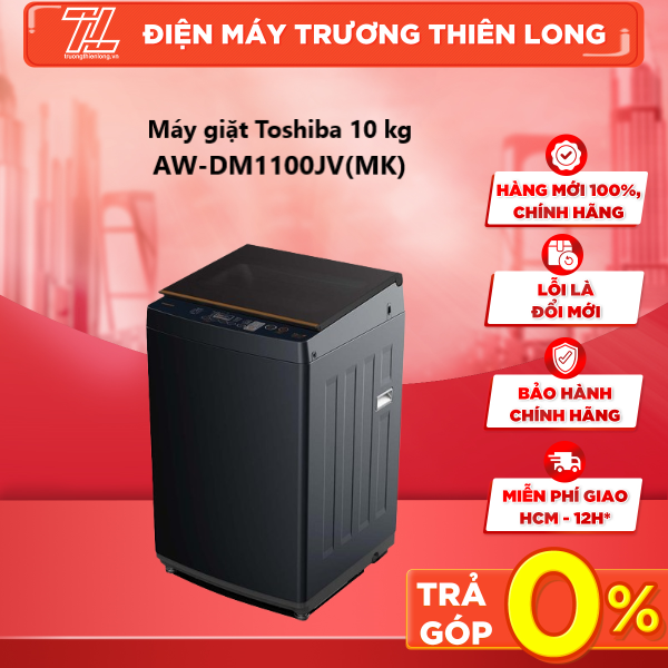 Máy giặt Toshiba 10 kg AW-DM1100JV(MK) - Thiết kế sang trọng với vỏ máy kim loại Công nghệ Greatwave