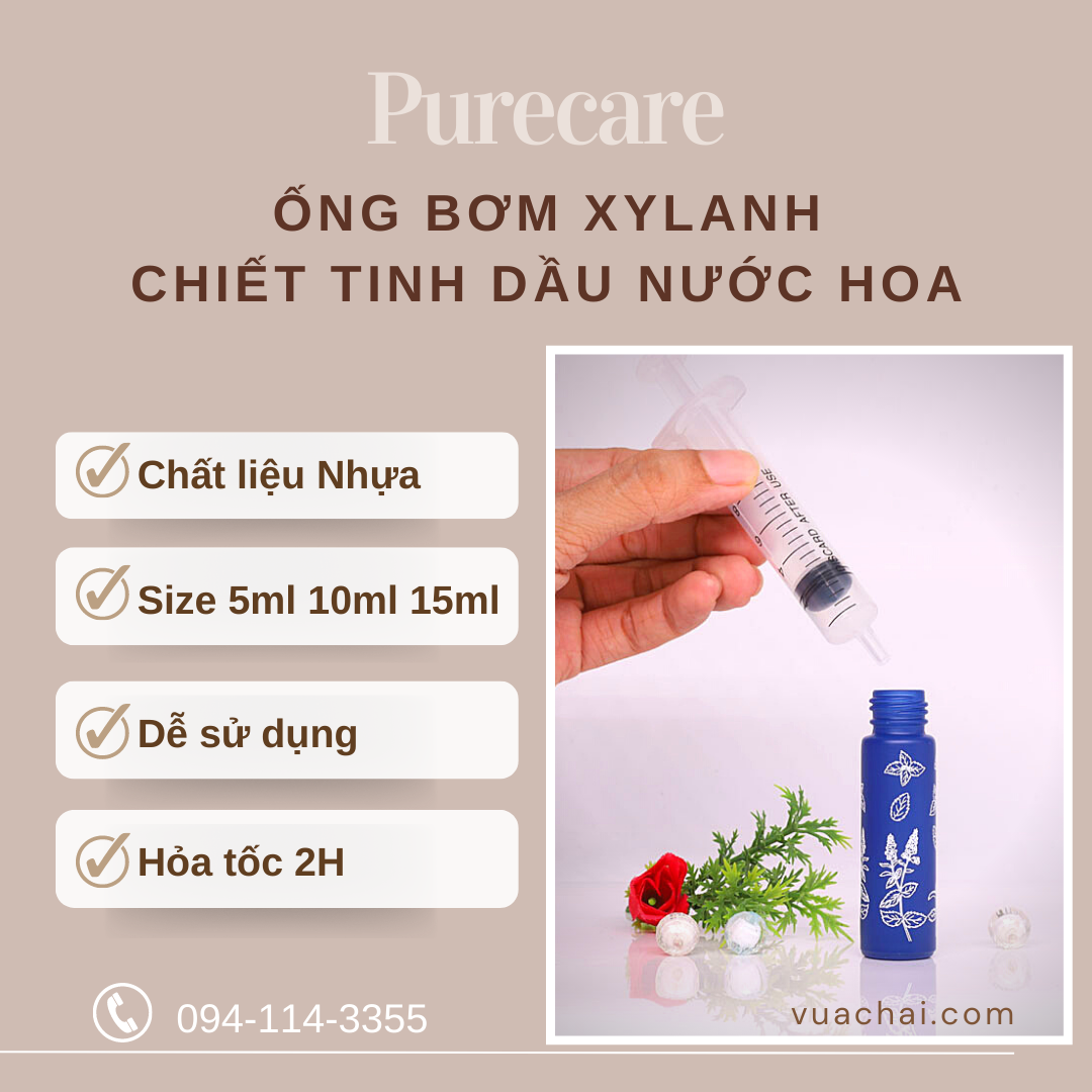 Ống xi lanh 5ml 10ml 20ml chiết dung dịch, nước hoa