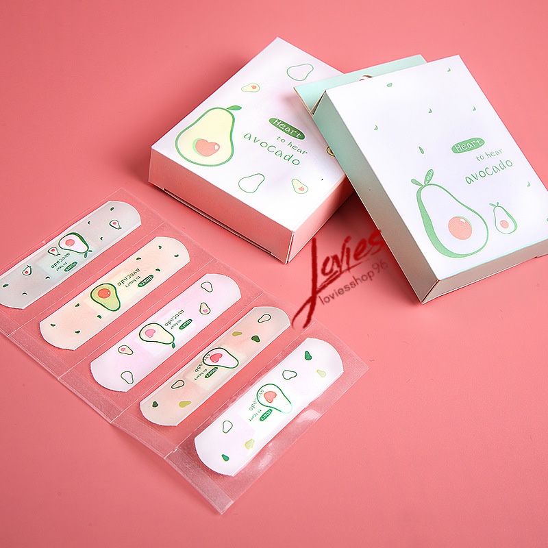 [HCM]Băng Dán Cá Nhân Hình Trái Bơ Không Thấm Nước (1 hộp 20 miếng)