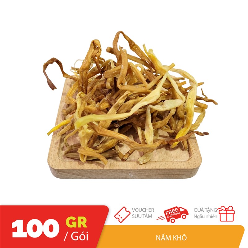 Túi 100gr hoa kim chân nấm kim châm khô