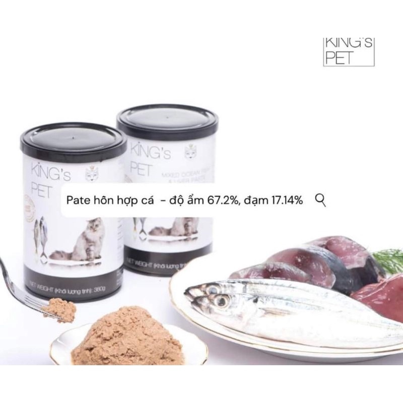 [CHÍNH HÃNG] Pate King Pet cho Chó Mèo- 4 vị (Cá hồi HH cá đùi gà nước dùng giò heo) - Miu Đen PetShop