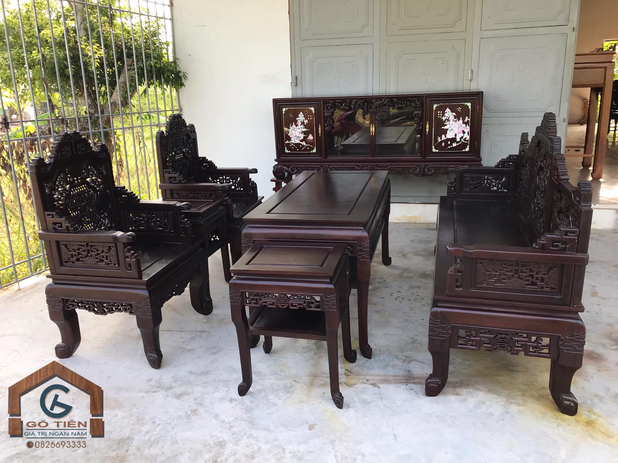 Bộ Bàn Ghế Ngũ Lân Vờn Cầu