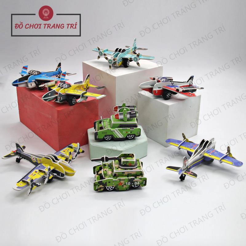 Mô hình 3D giấy tự ráp - Mô hình máy bay, xe tăng chiến đấu