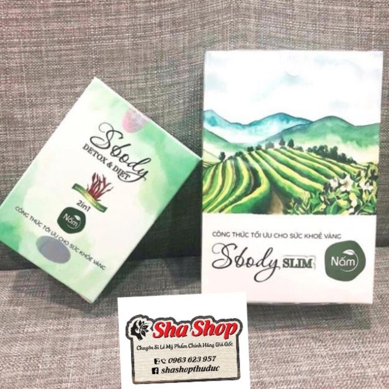 Giảm cân Nấm Sbody Slim + tặng 1 hộp Detox Diet