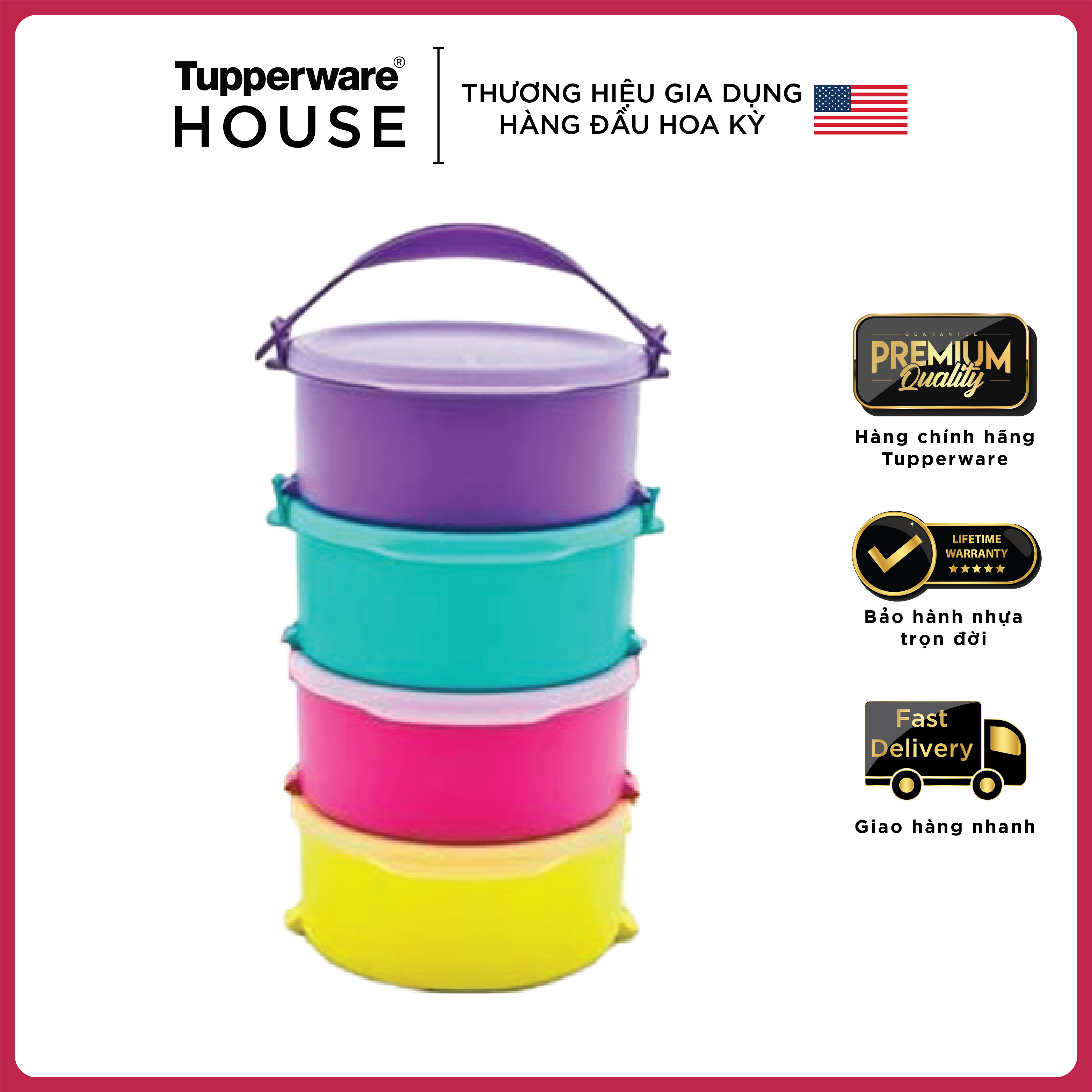 Bộ hộp cơm Tupperware Small Round Click To Go
