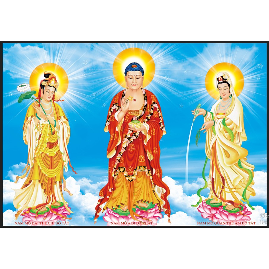 Tranh đính đá phật tam thánh 88600