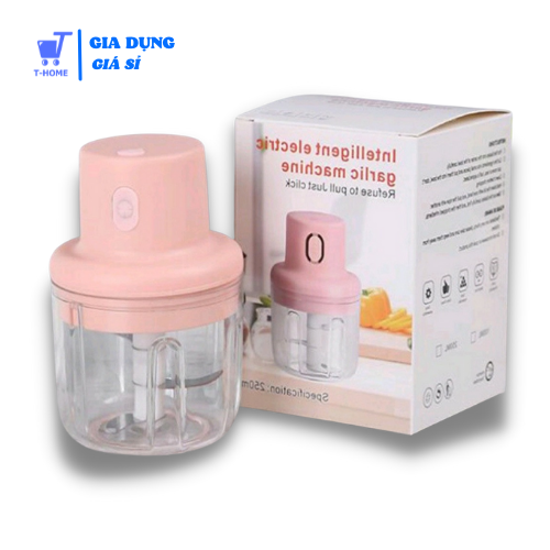 Máy xay tỏi pin sạc máy xay tỏi ớt mini máy xay tỏi ớt đa năng