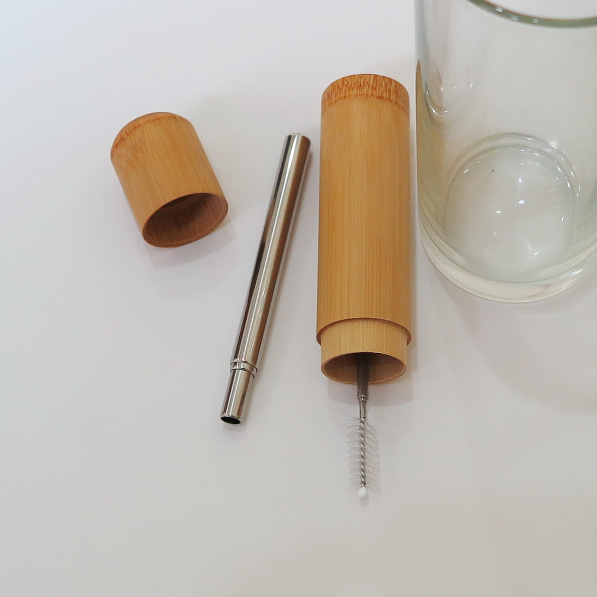 Ống hút Inox cá nhân thu gọn bỏ túi, nhiều màu, vỏ hộp bằng tre thân thiện môi trường, tạo phong cách riêng -  Shop Tiện Ích Vượt Trội