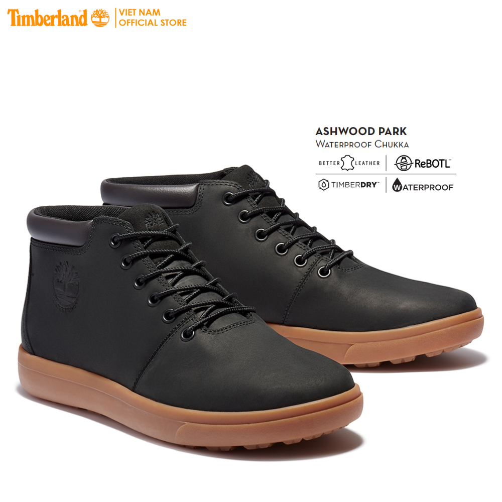 Timberland Ashwood Park Waterproof Leather Chukka Black Full Grain