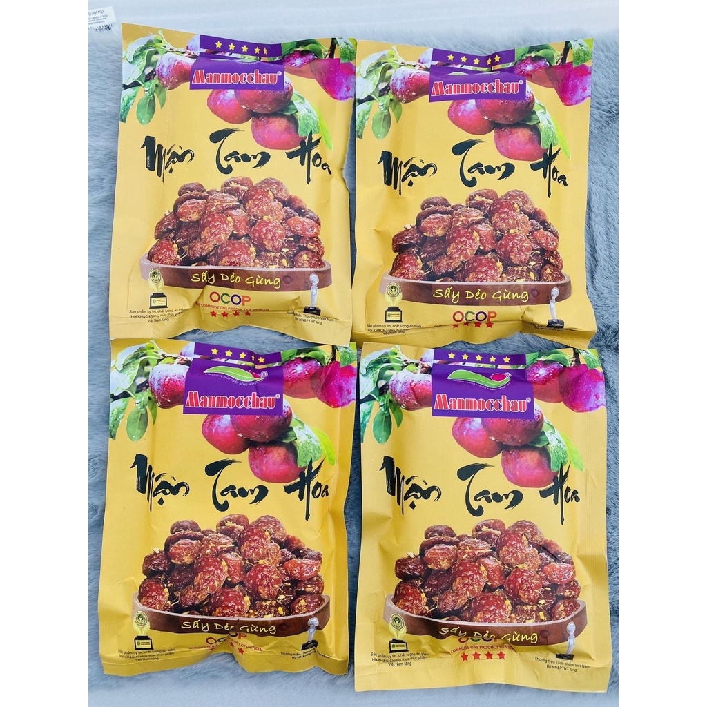 Mận nguyên hạt sấy dẻo gừng tươi 200gr