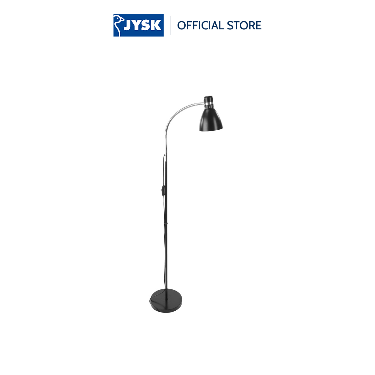 Đèn cây JYSK Hansson kim loại nhựa đen DK22xC145cm