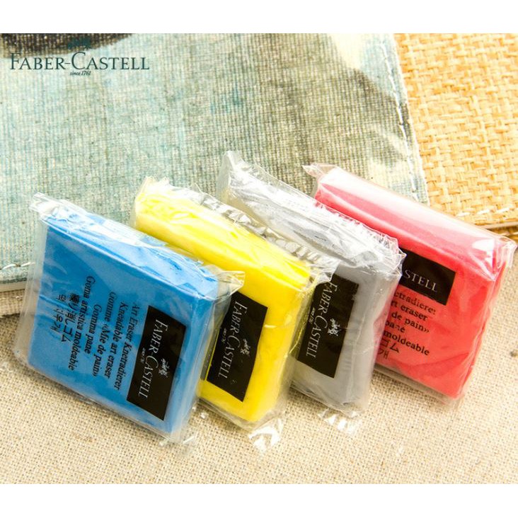 Gôm tẩy đất sét faber castell 4 màu