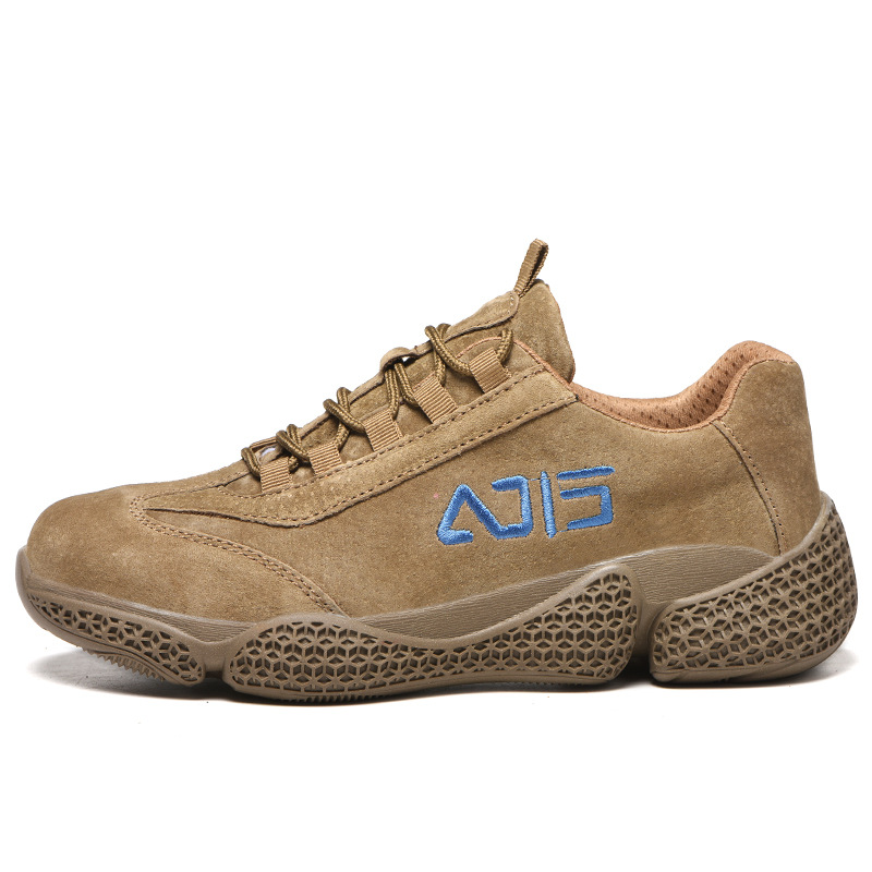  Giày Bảo Hộ Lao Động Nam Model 2020 Chống Giẫm Đinh Đế Bọc Thép Vải Chống Đạn Da Bò Thật An Toàn Lao Động 