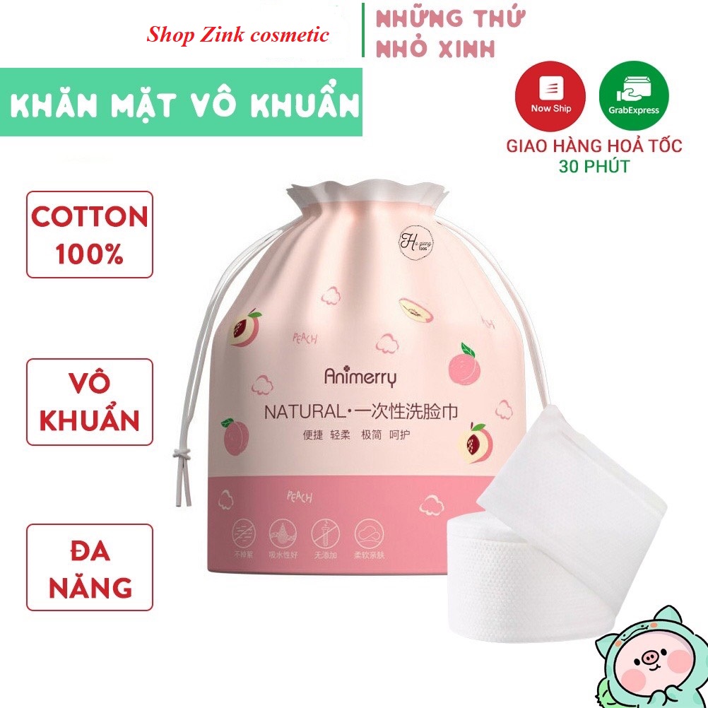 Khăn lau mặt dùng 1 lần lau khô, lau ướt, Khăn giấy đa năng Animerry