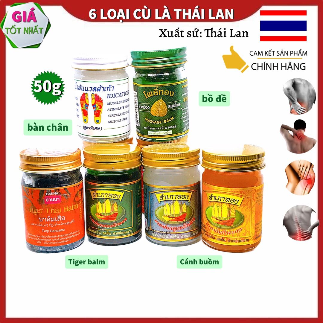 6 loại cù là thái lan chính hãng nhập khẩu