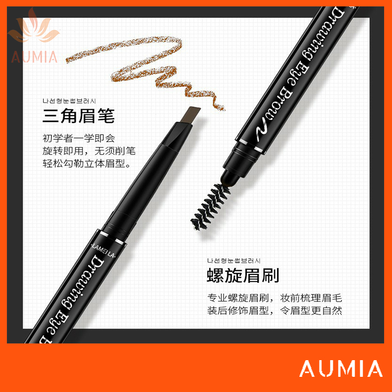 Chì kẻ lông mày Lameila Drawing Eye Brow, bền màu không thấm nước với 4 màu tùy chọn Số 1347