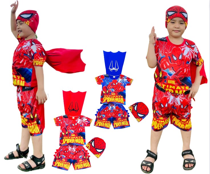 - bộ siêu nhân có cánh bay siêu đẳng, quần áo siêu nhân nhện cho bé trai 2 tuổi đến 7 tuổi