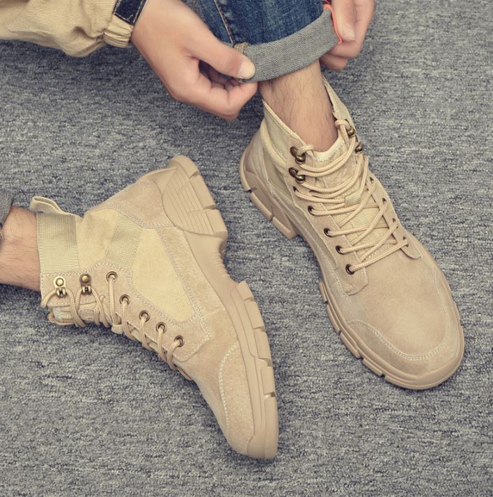 Giày cao cổ nam da bò thật - CC139