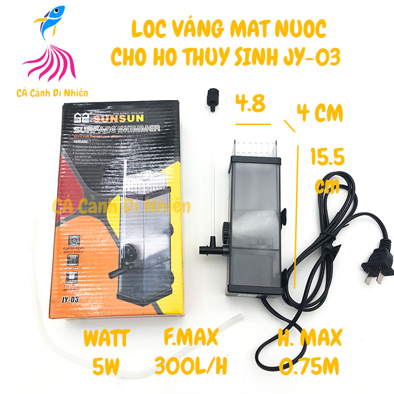 Lọc váng sunsun jy03, jy02 cho bể thủy sinh, cá cảnh