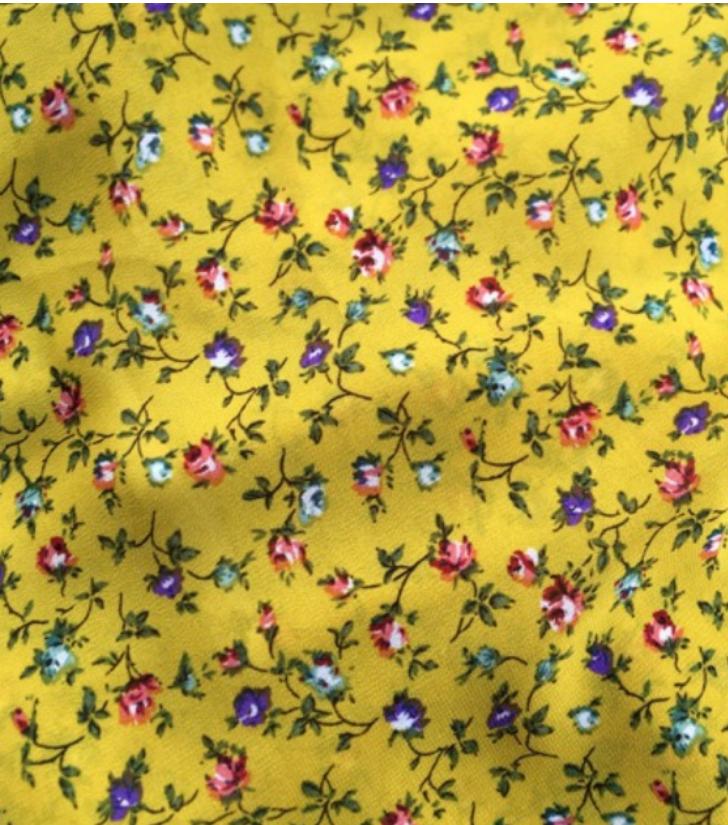 Vải voan hoa nhí may áo dài