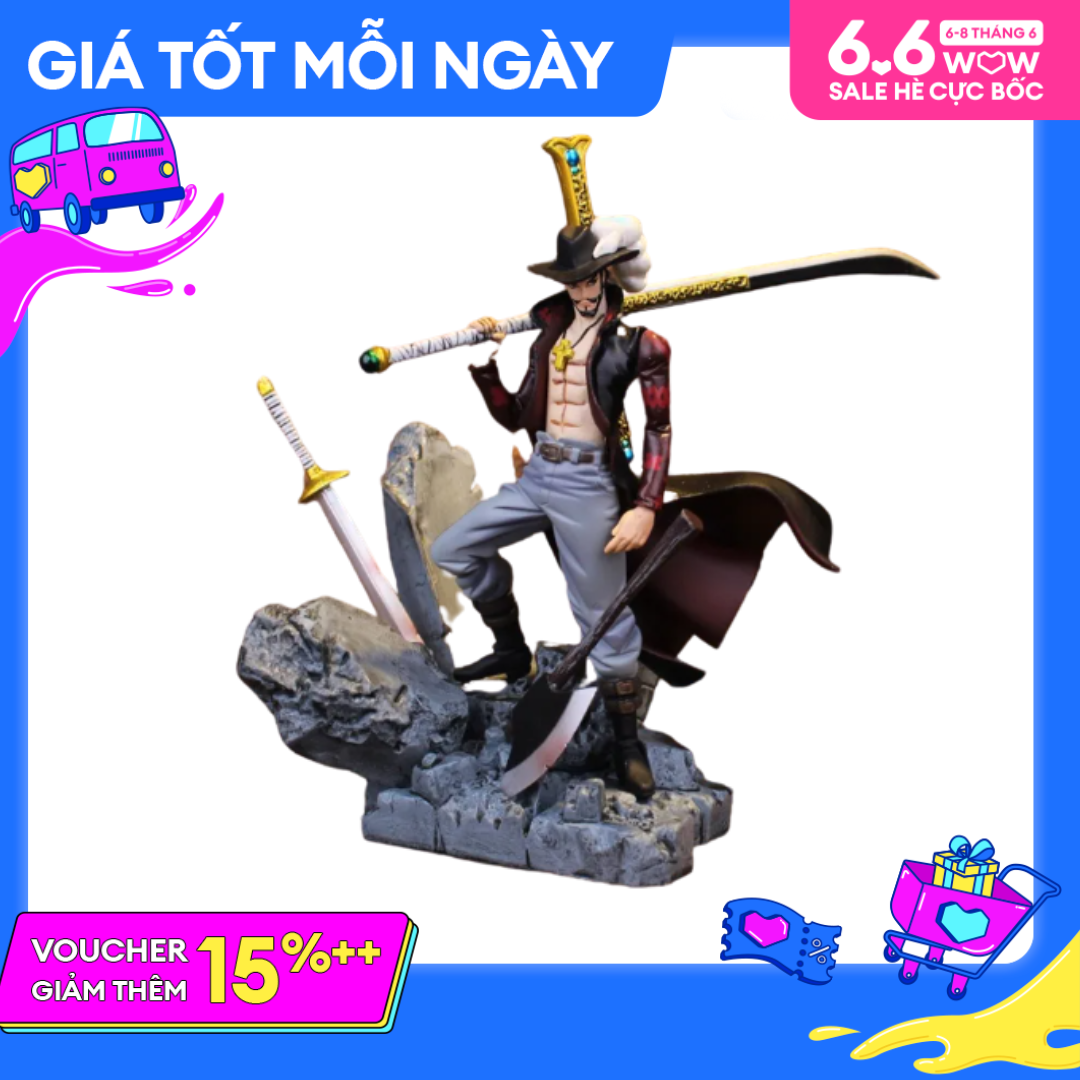 Mô hình nhân vật Mihawk Mắt Diều Hâu One Piece cực ngầu