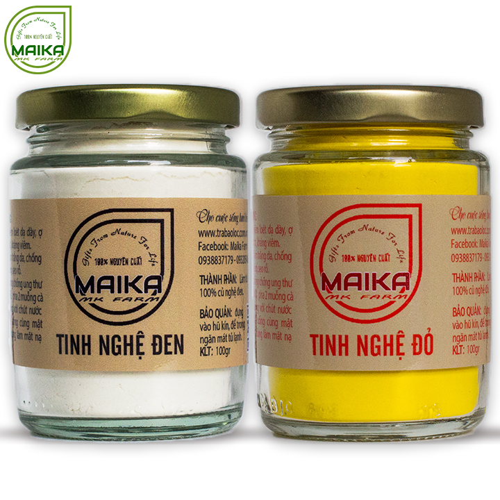 Combo tinh nghệ đỏ + tinh nghệ đen - nguyên chất mk farm