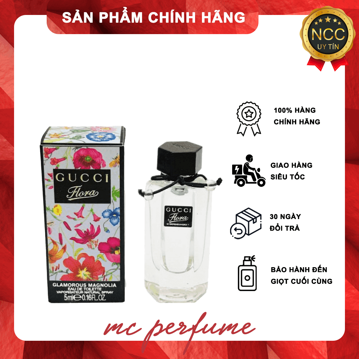 Nước Hoa Gucci Flora by Gucci Gracious Tuberose EDT 5ml - EDT 5ml