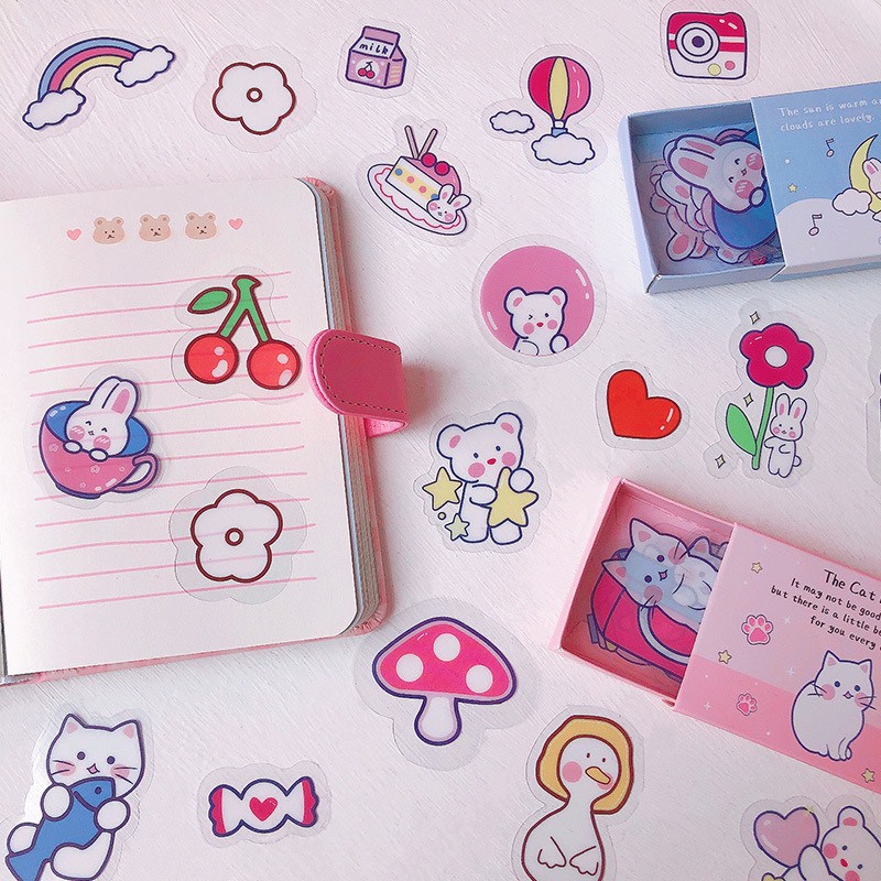 Hộp 40 miếng sticker dễ thương