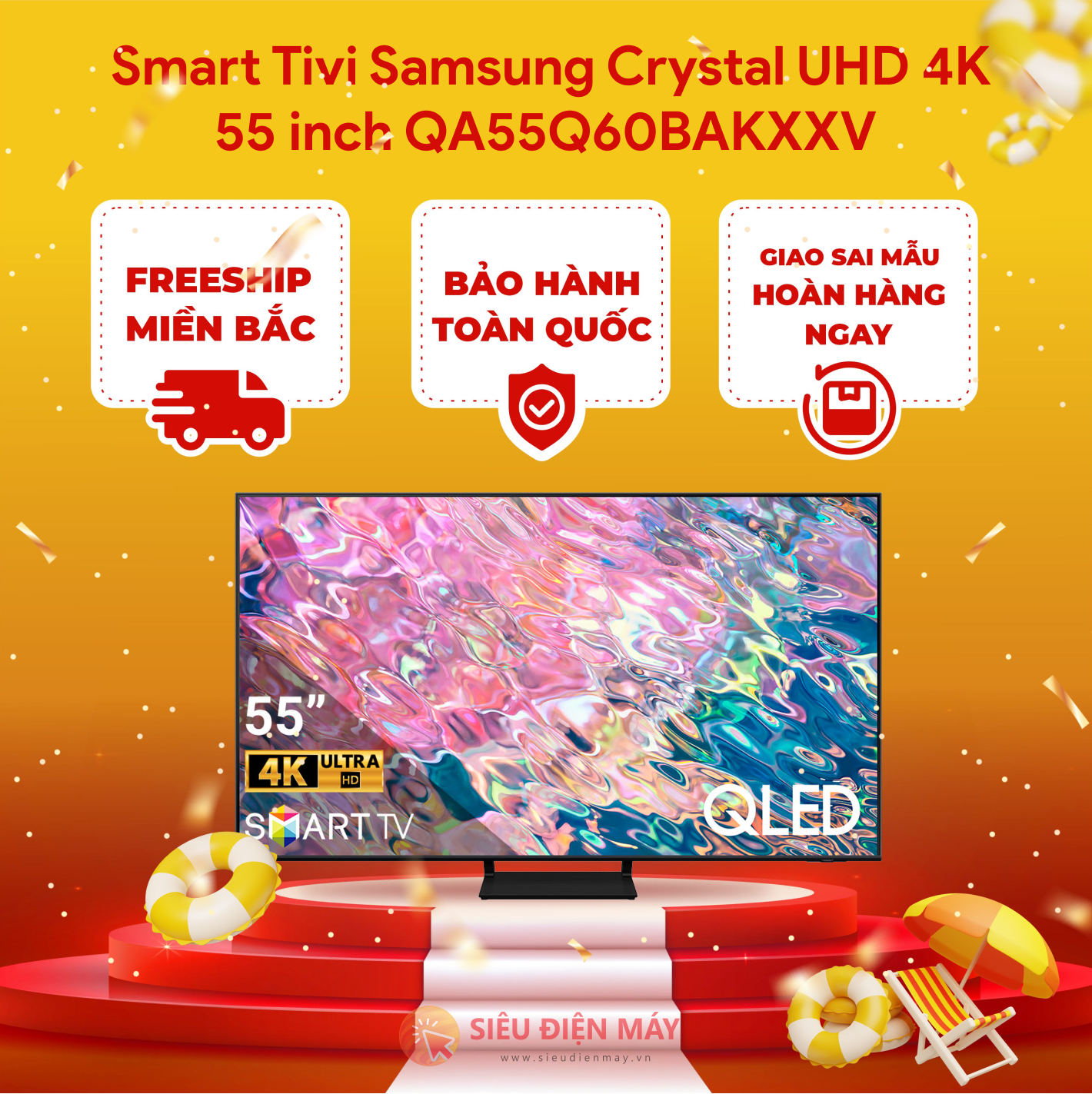 Smart tivi qled samsung 4k 55inch55q60b