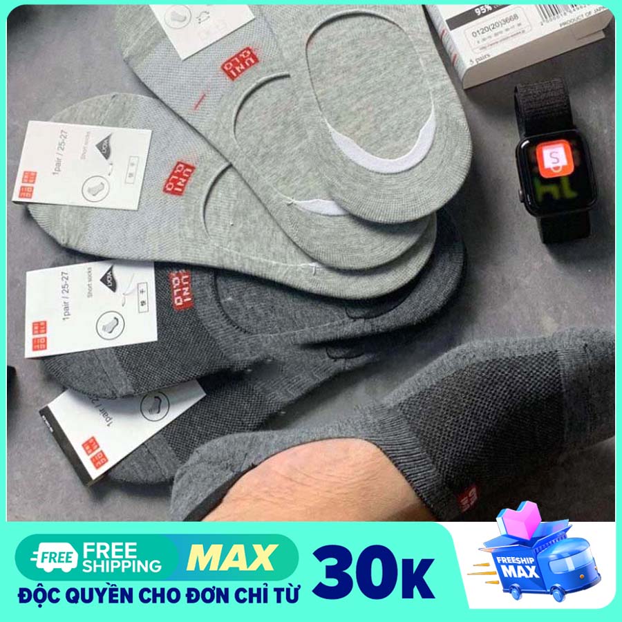 Tất nam 🔥 freeship 🔥 set 5 đôi tất hài kháng khuẩn, khử mùi, hàng xuất nhật.