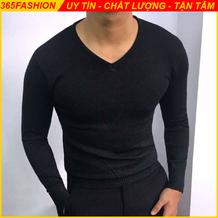 Áo LEN NAM CỔ TIM, Dáng Slimfit, Chất Len Cao Cấp, Co Dãn 4 Chiều, Cực Ấm, Dễ  Phối Đồ - 365Fashion
