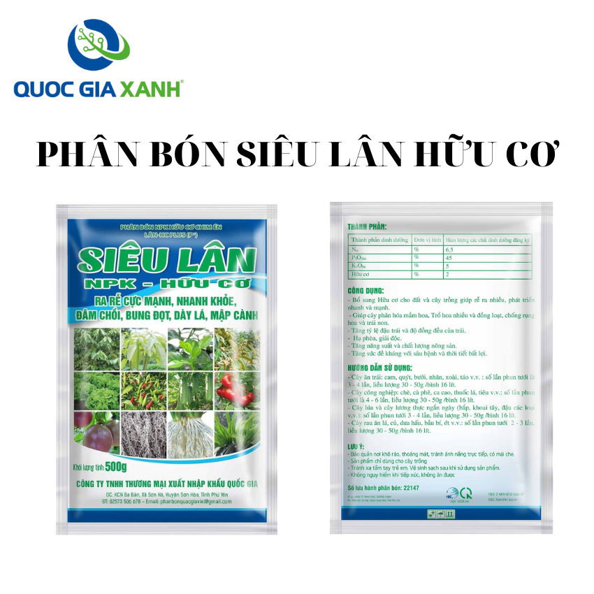[Free Ship + Quà tặng] PHÂN BÓN SIÊU LÂN HỮU CƠ GIÚP CÂY TRỒNG PHÁT TRIỂN
