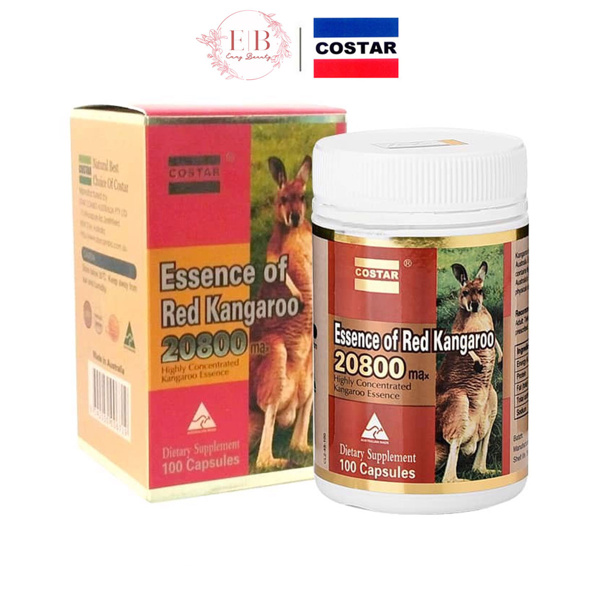 Viên tăng cường sinh lý nam giới Úc Essence Of Red Kangaroo 20800max Costar