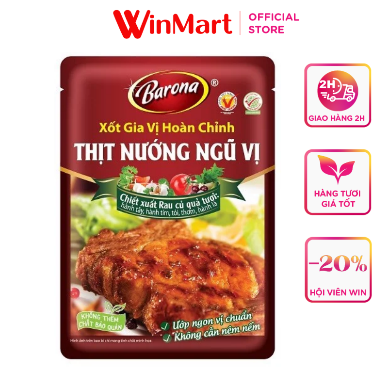 Siêu thị WinMart - Xốt gia vị - Thịt nướng ngũ vị Barona gói 80g