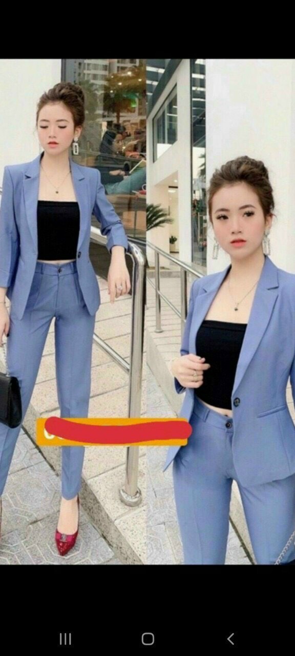Sét bộ 3 món kiểu vest sang trọng trẻ trung. cho các nàng công sở diện , xsdx