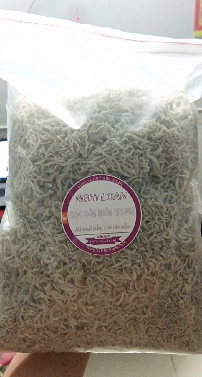 Bịch 1kg cá cơm sữa ngần thơm ngon nhà làm