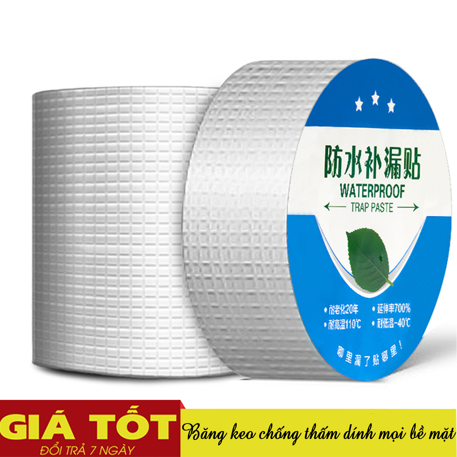 Combo 02 Băng Keo Siêu Dính, Băng keo chống thấm Nhật Bản gắn trên mọi bề mặt, Băng dán chống thấm, Băng keo chống thấm cao câp