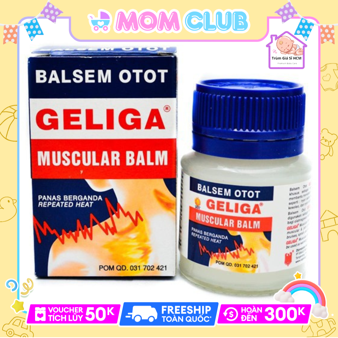 Dầu cù là lữa geliga muscular balm 40gr x2 indonesia thoa giảm đau nhanh chóng mùi thơm lâu