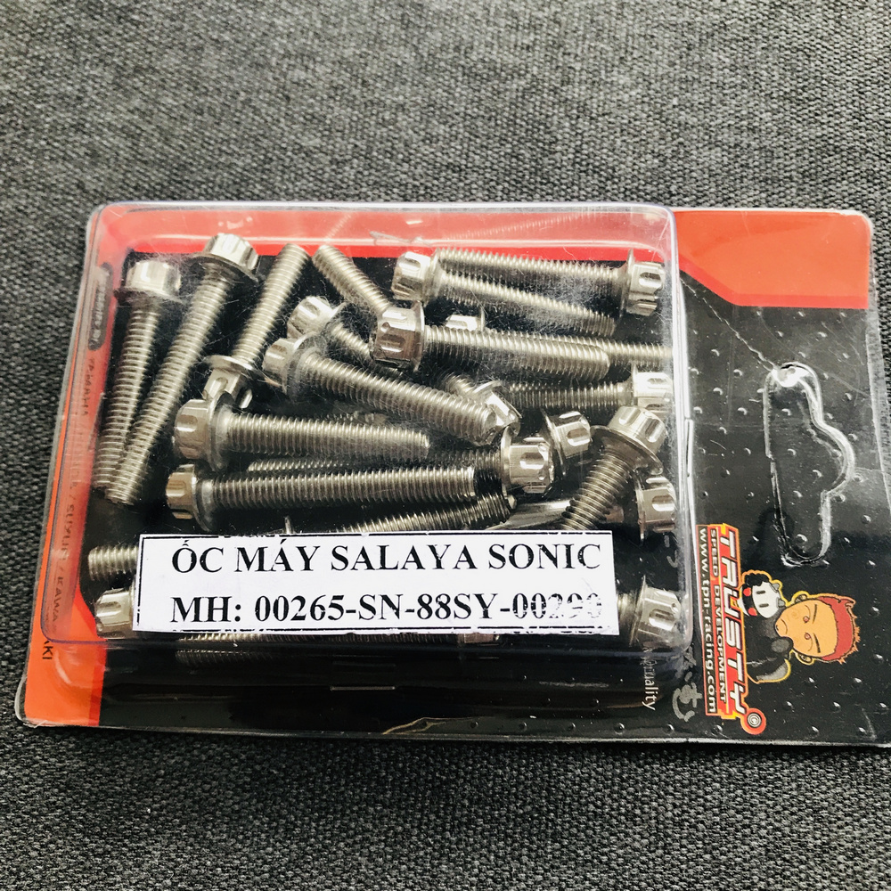 [TRANG TRÍ] ỐC INOX KIỂU SALAYA GẮN LỐC MÁY XE SONIC, SUZUKI SONIC TRANG TRÍ LỐC MÁY SIÊU SÁNG BÓNG